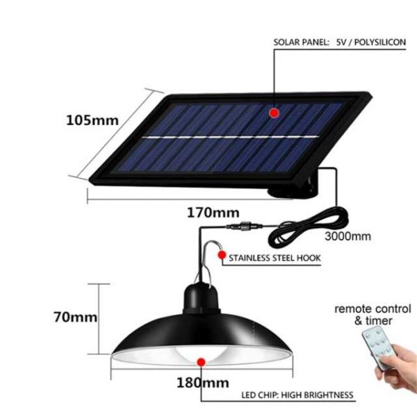 Echel 2 Heads Solar Ceiling Lights - Image 3
